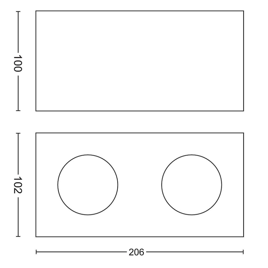 Philips 50492/31/P0 - Foco LED regulable MYLIVING BOX 2xLED/4,5W/230V