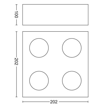 Philips - Foco LED regulable 4xLED/4,5W/230V