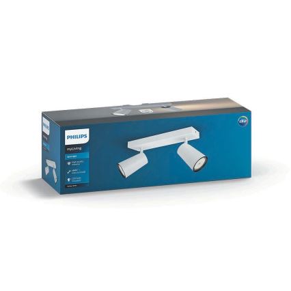 Philips 50572/31/PN - Foco MYLIVING PAISLEY 2xGU10/10W/230V