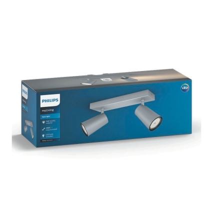 Philips 50572/48/PN - Foco MYLIVING PAISLEY 2xGU10/10W/230V