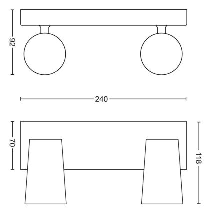 Philips - Foco 2xGU10/5,5W/230V