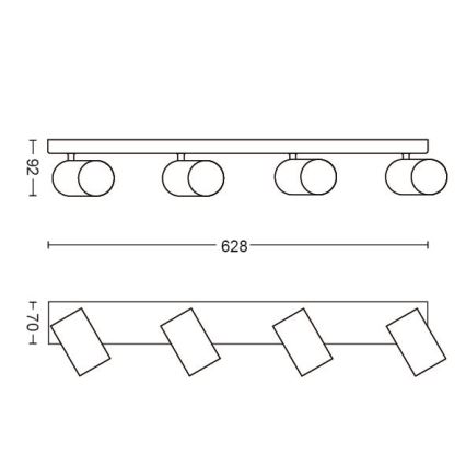 Philips - Foco 4xGU10/5,5W/230V