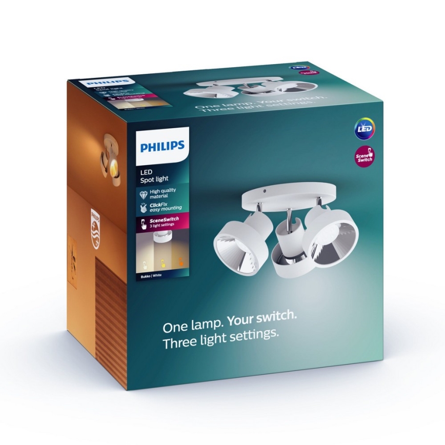 Philips - LED Foco 3xLED/4,5W/230V