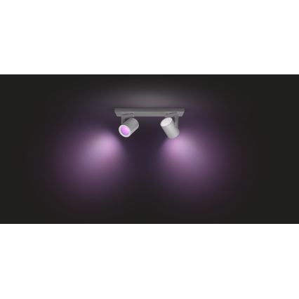 Philips - LED RGBW Foco regulable Hue ARGENA 2xGU10/5,7W/230V