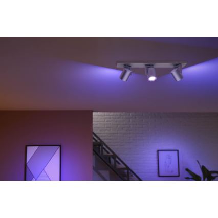 Philips - LED RGBW Foco regulable Hue ARGENA 3xGU10/5,7W/230V