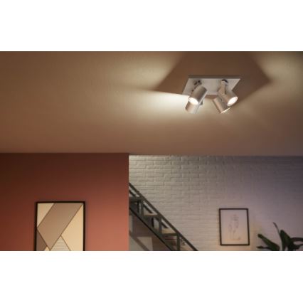 Philips - LED RGBW Foco regulable Hue ARGENA 4xGU10/5,7W/230V