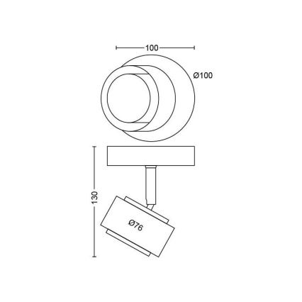 Philips 50651/30/P0 - Foco LED FERANO LED/4,3W/230V