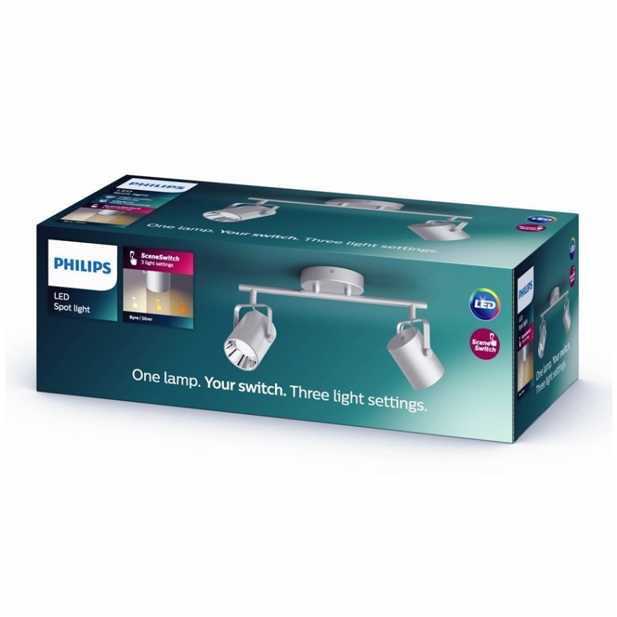 Philips 50662/14/P0 - Foco LED BYRE 2xLED/4,3W/230V 2200/2500/2700K