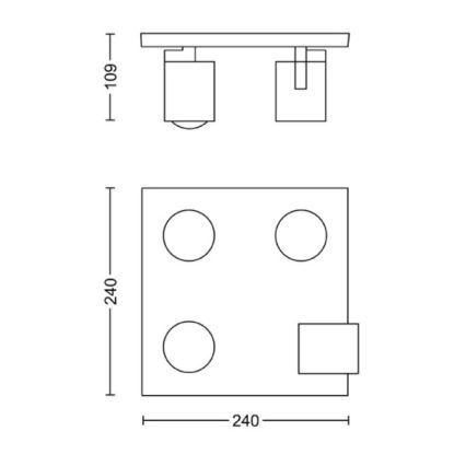 Philips - Foco 4xGU10/50W/230V