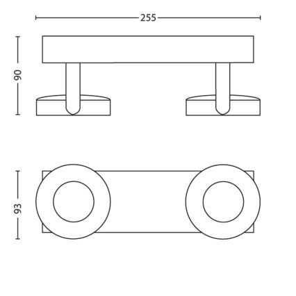 Philips - Foco LED regulable 2xLED/4,5W/230V