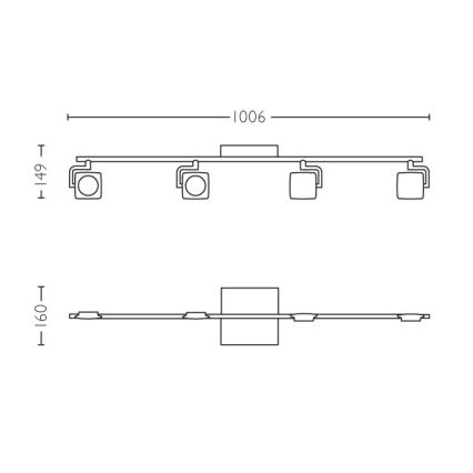 Philips 53194/48/P0 - Foco LED MILLENNIUM 4xLED/4,5W/230V