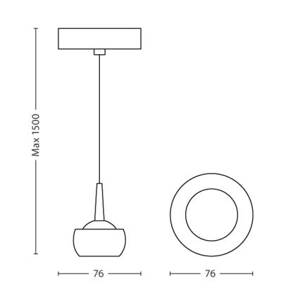 Philips 53221/11/16 - Lámpara colgante LED MYLIVING CYPRESS 1xLED/3W/230V
