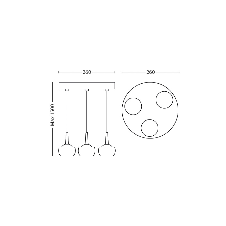 Philips 53223/11/16 - Lámpara colgante LED CYPRESS 3xLED/3W/230V