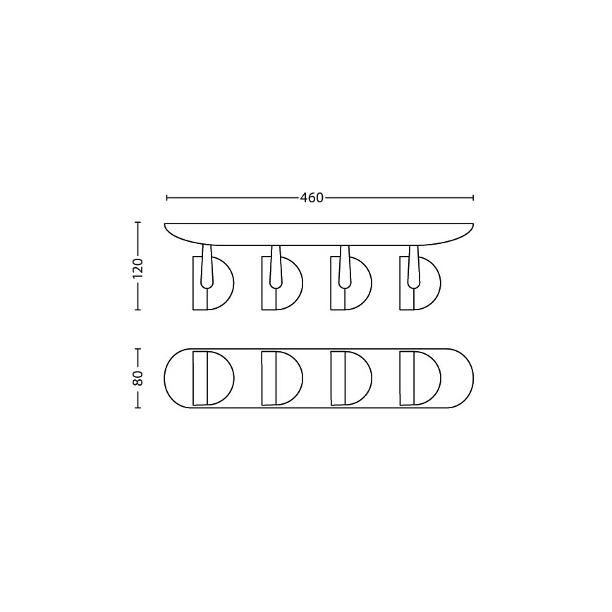 Philips 53234/30/16 - Foco LED MYLIVING DYNA 4xLED/3W/230V