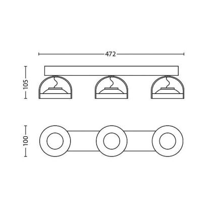 Philips - Foco LED regulable 3xLED/4,5W/230V