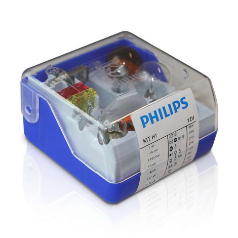 Philips 55008SKKM - Set de bombillas de repuesto para coche H1 12V