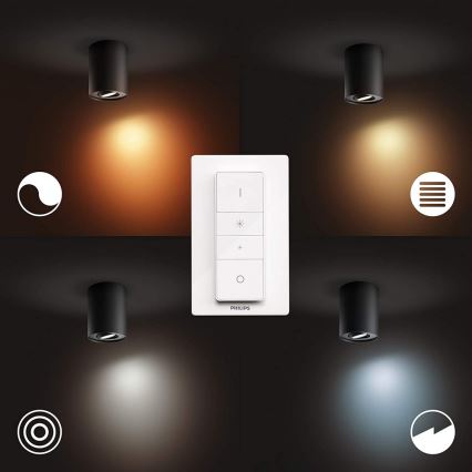 Philips - Lámpara LED regulable Hue PILLAR 1xGU10/5W/230V + control remoto