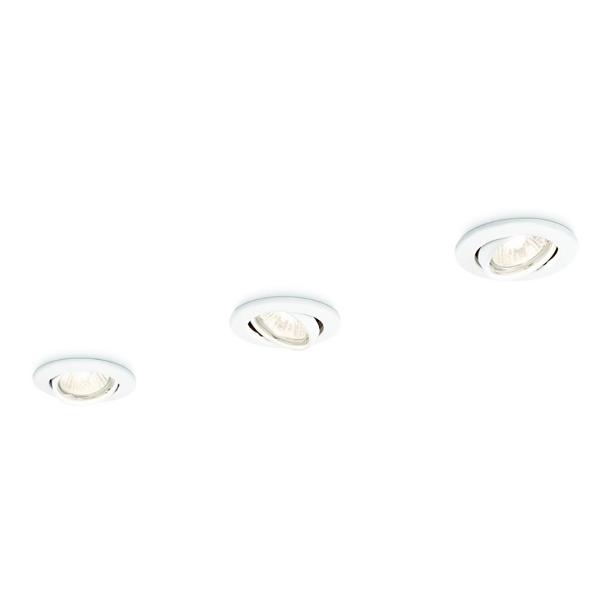 Philips 59243/31/E7 - SET 3x Lámpara empotrada ENIF 1xGU10/50W/230V