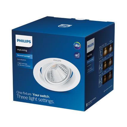 Philips - Lámpara empotrable LED regulable SCENE SWITCH 1xLED/5W/230V