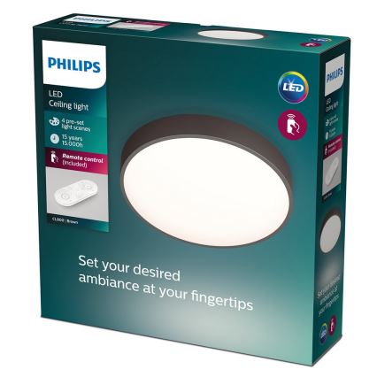 Philips 60262/43/P5 - LED Plafón regulable BROWN 1xLED/28W/230V + control remoto
