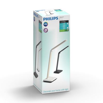 Philips 66016/31/P3 - Lámpara de mesa LED regulable JABIRU LED/4,5W/230V blanca
