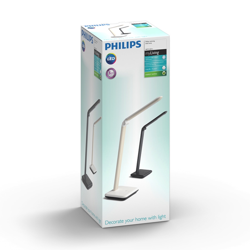 Philips 66016/31/P3 - Lámpara de mesa LED regulable JABIRU LED/4,5W/230V blanca
