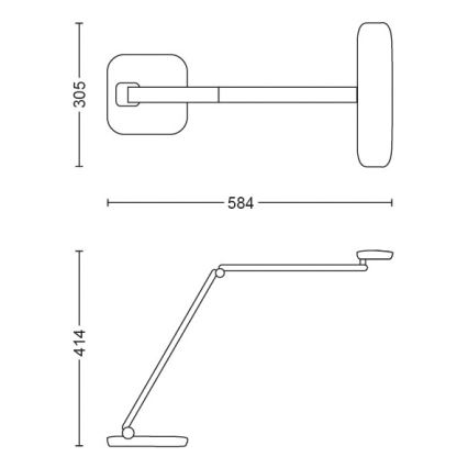 Philips 66049/92/P5 - LED Lámpara de mesa atenuable GADWALL LED/11W/230V