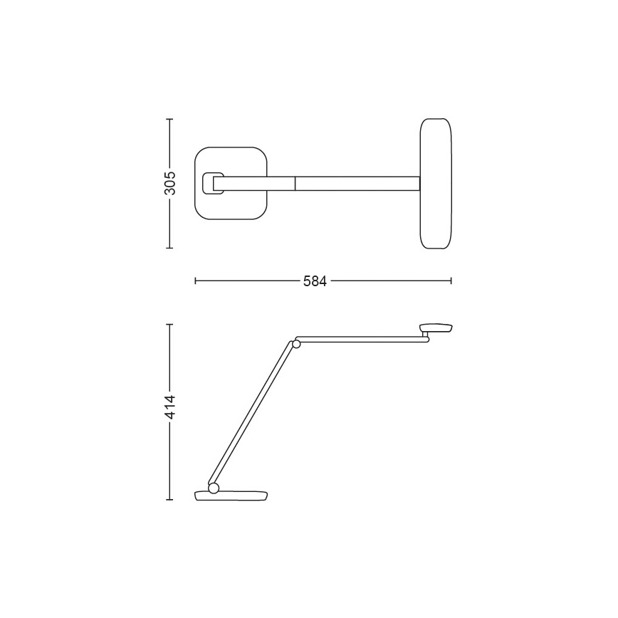 Philips 66049/92/P5 - LED Lámpara de mesa atenuable GADWALL LED/11W/230V