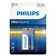 Philips 6LR61E1B/10 - Pila alcalina 6LR61 ULTRA ALKALINE 9V 600mAh