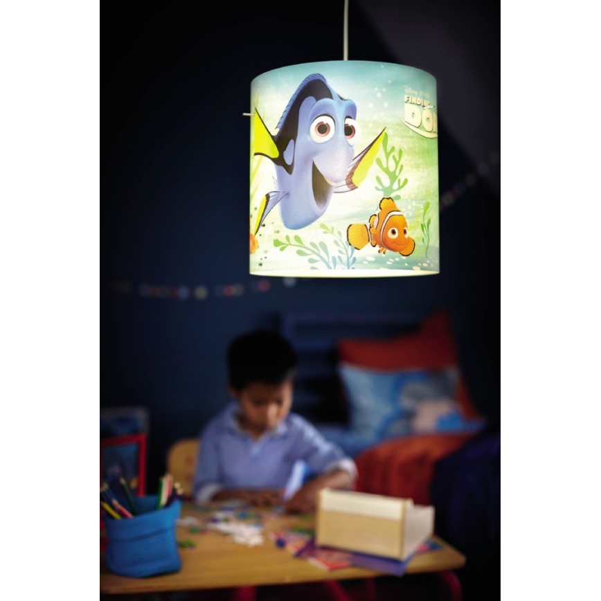 Philips 71751/90/26 - Pantalla para lámpara de araña infantil DISNEY FINDING DORY E27 diá. 26 cm