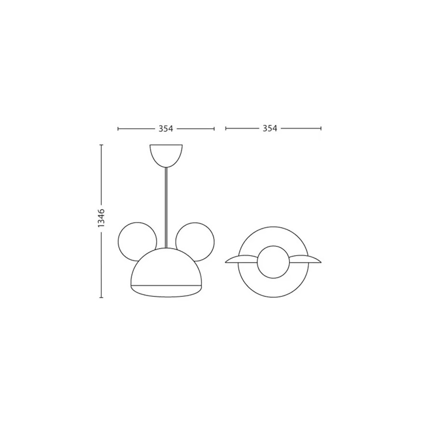 Philips 71758/30/16 - Lámpara colgante infantil DISNEY MICKEY MOUSE 1xE27/15W/230V