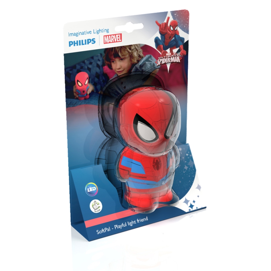 Philips 71768/40/16 - Lámpara LED infantil DISNEY SPIDER-MAN 2xLED/0,2W/2xAAA