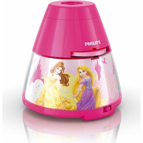 Philips 71769/28/16 - Lámpara infantil con proyector DISNEY PRINCESS LED/0,1W/3xAA