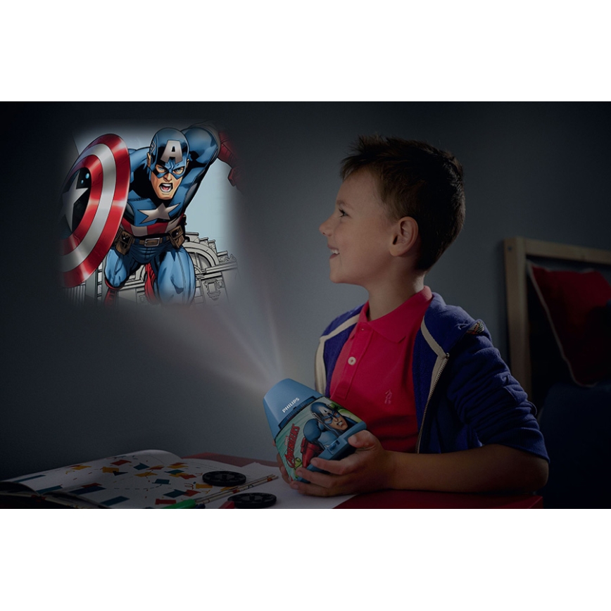 Philips 71769/35/P0 - LED Proyector infantil AVENGERS 1xLED/0,1W/4,5V