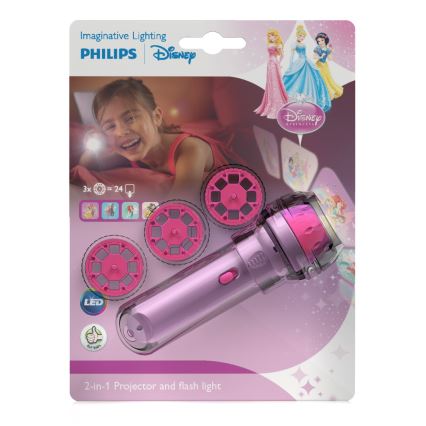 Philips 71788/28/16 - Proyector infantil DISNEY PRINCESS LED/3xLR44