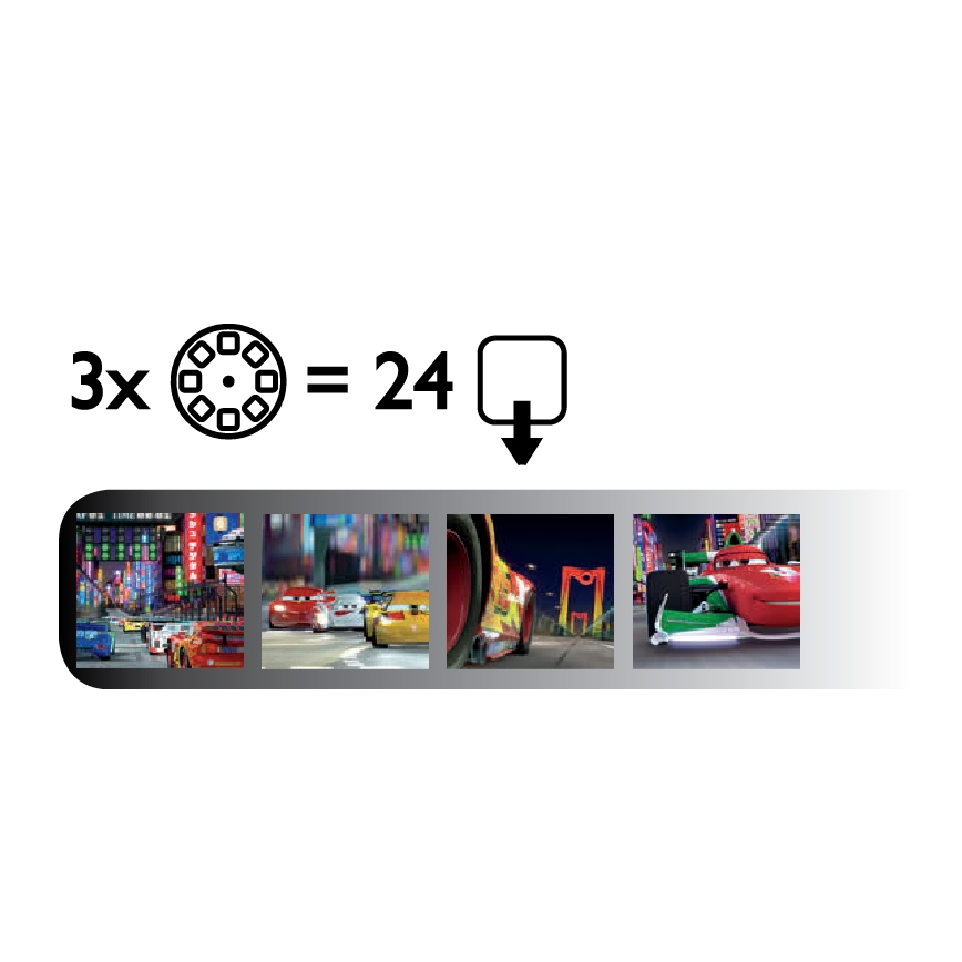 Philips 71788/32/16 - Proyector infantil DISNEY CARS LED/3xLR44