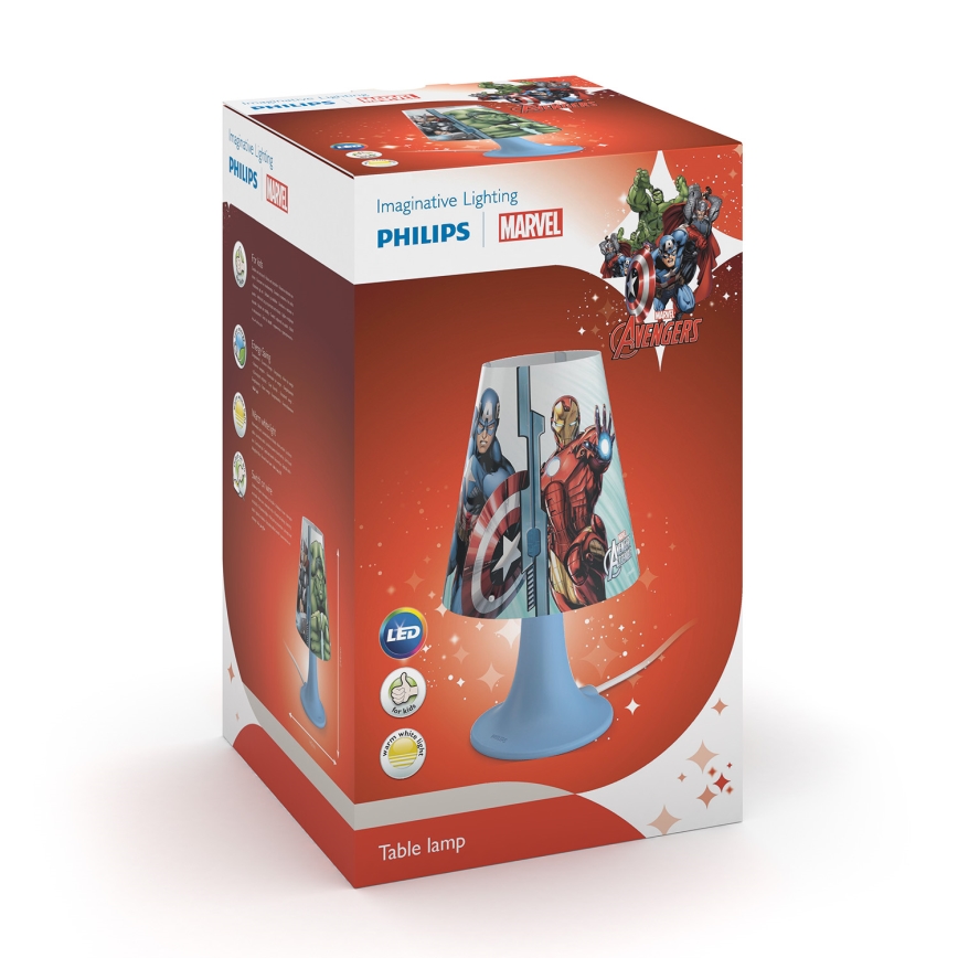 Philips 71795/36/16 - Lámpara de mesa infantil AVENGERS LED/2,3W/230V