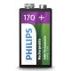 Philips 9VB1A17/10 - Baterías recargables MULTILIFE NiMH/9V/170 mAh