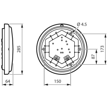 Philips - Aplique de baño LED LEDINAIRE LED/17W/230V 4000K IP65