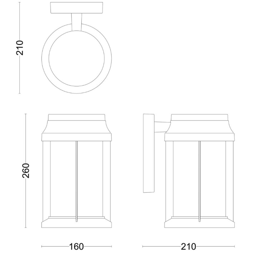 Philips - Aplique de exterior BELLINI 1xE27/25W/230V IP44