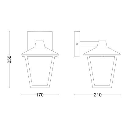 Philips - Aplique de exterior KINNO 1xE27/25W/230V IP44