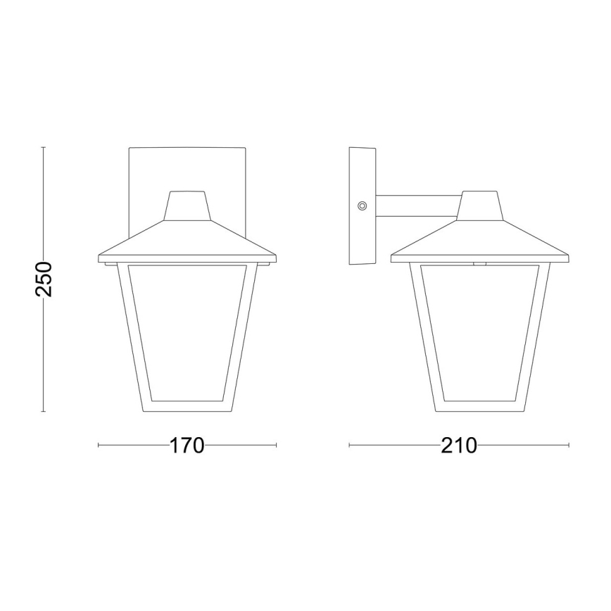 Philips - Aplique de exterior KINNO 1xE27/25W/230V IP44