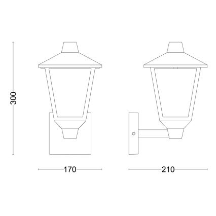 Philips - Aplique de exterior KINNO 1xE27/25W/230V IP44