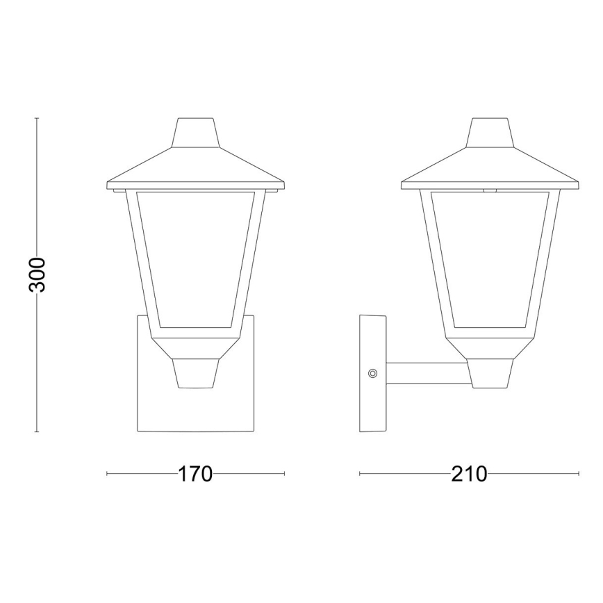 Philips - Aplique de exterior KINNO 1xE27/25W/230V IP44