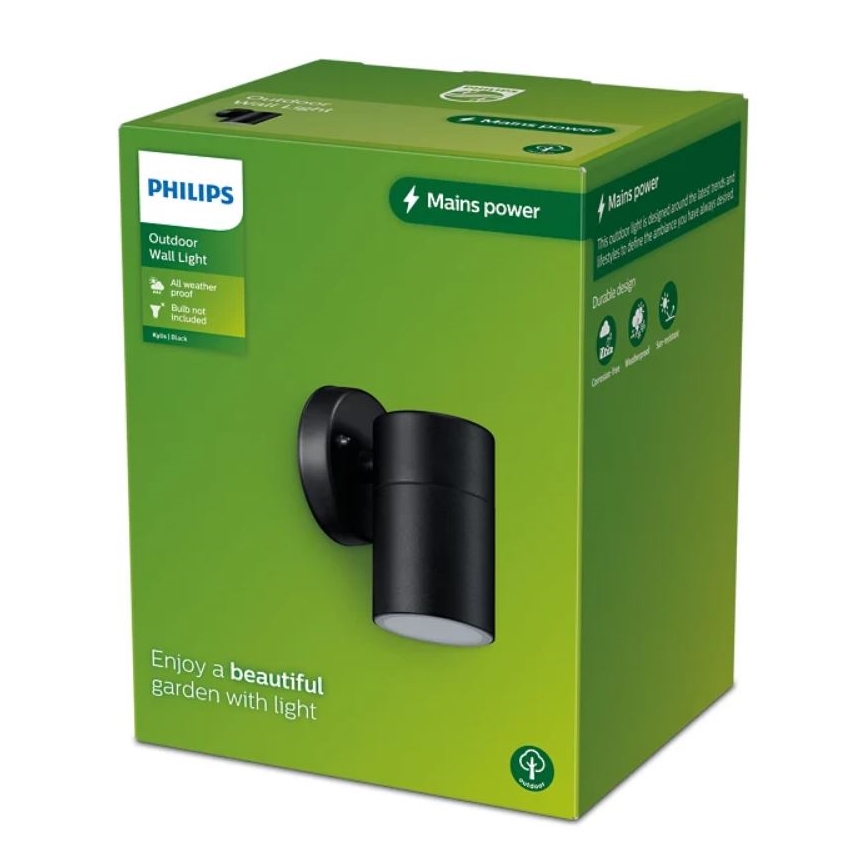 Philips - Aplique de exterior KYLIS 1xGU10/25W/230V IP44