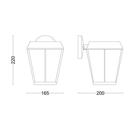 Philips - Aplique de exterior SUNERA 1xE27/25W/230V IP44