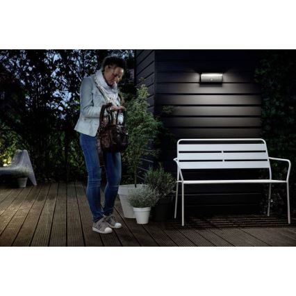 Philips - Aplique LED de exterior con sensor BUSTAN LED/3,8W/230V 2700K IP44