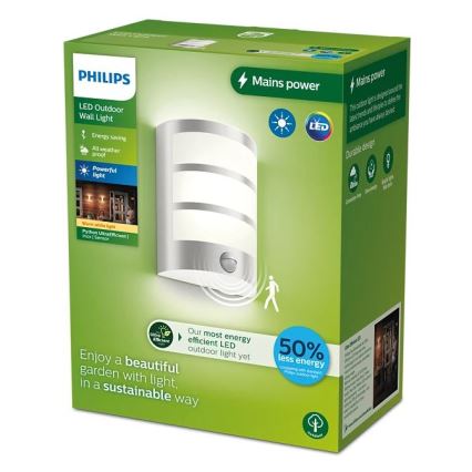 Philips - Aplique LED de exterior con sensor PYTHON LED/3,8W/230V IP44