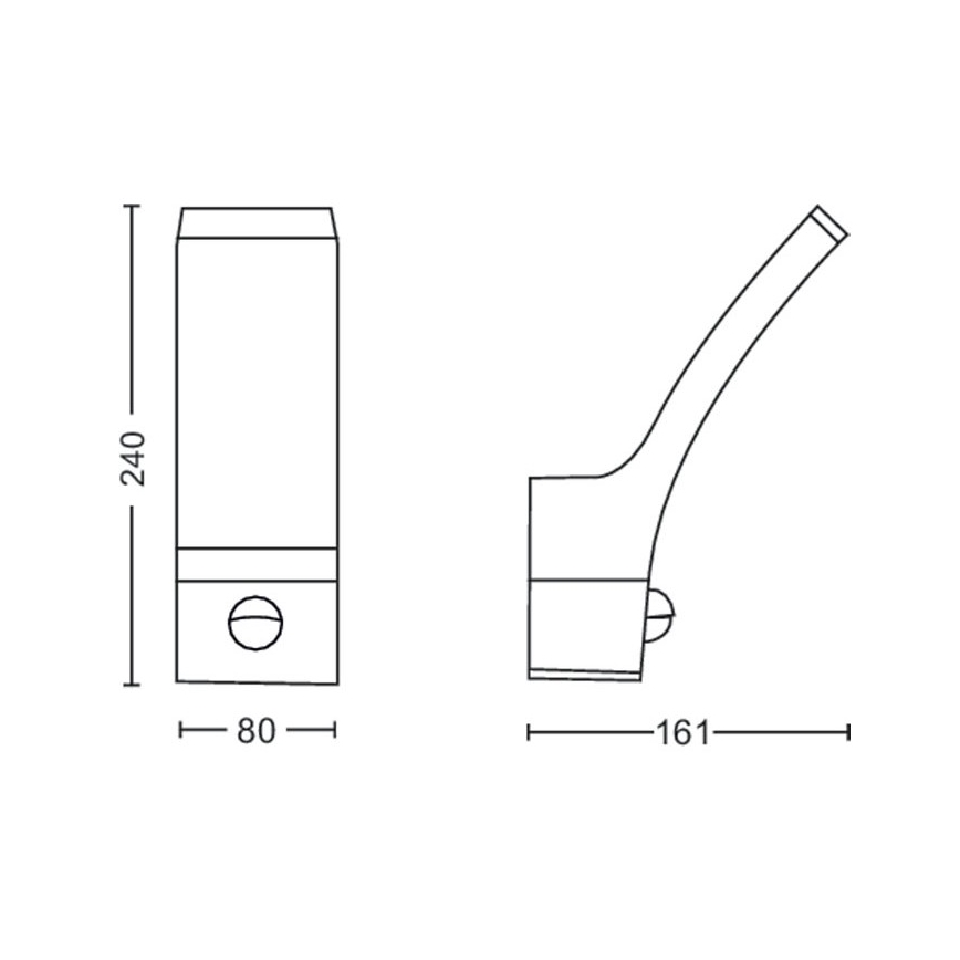 Philips - Aplique LED de exterior con sensor LED/12W/230V 2700K IP44