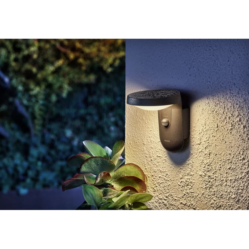 Philips - Aplique LED de exterior con sensor LED/9W/230V 2700K IP44